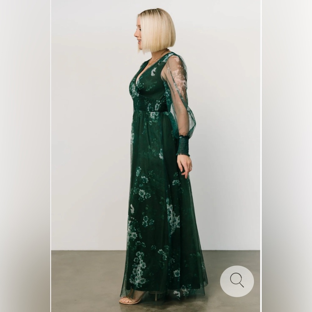 Baltic Born Green Floral Long Sleeve Dress beautiful floral balticborn - Picture 3 of 5